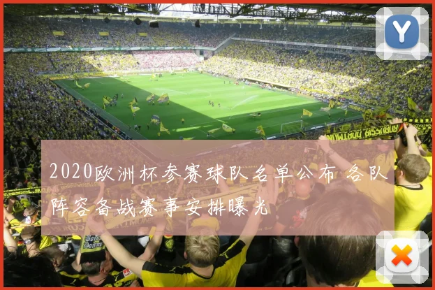 2020欧洲杯参赛球队名单公布 各队阵容备战赛事安排曝光